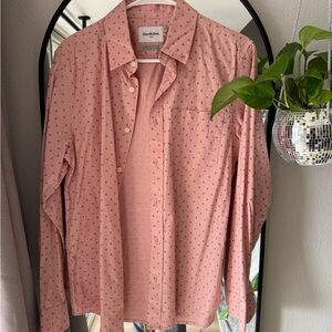 Goodfellow & Co Men's Pink Patterned Shirt